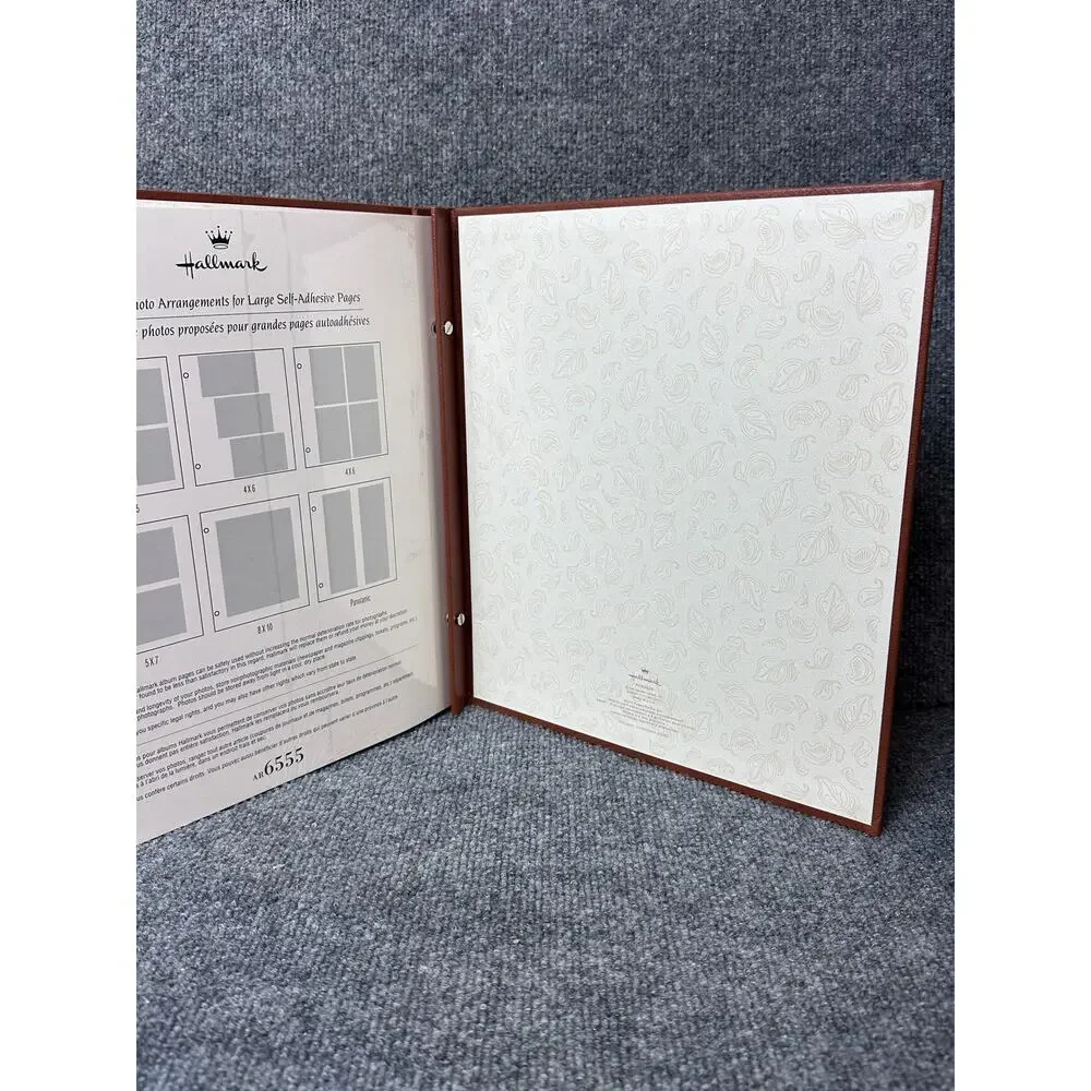 Hallmark embossed tooled faux leather photo album NEW post bound adhesive pages - Picture 7 of 11